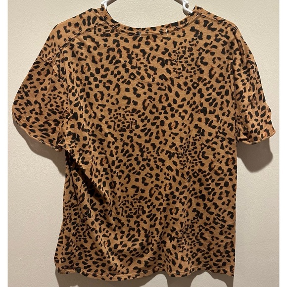 We The Free Clarity Cotton Blend Tee In Brown Combo Size XS - Picture 5 of 7
